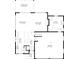 Detailed floor plan showcasing the layout of the first floor, including living spaces and garage at 5884 Compton St, Indianapolis, IN 46220