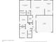 Detailed floor plan showcasing the layout of the home, including the living room, kitchen, bedrooms, and garage at 6227 Long River Ln, Indianapolis, IN 46221