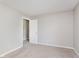 This bedroom has neutral walls and carpeted floors at 6320 River Valley Way, Indianapolis, IN 46221