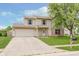 Charming two-story home features a well-manicured lawn, brick accents, and a welcoming front entrance at 6320 River Valley Way, Indianapolis, IN 46221