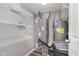 Utility room features water heater and shelving for extra storage at 6320 River Valley Way, Indianapolis, IN 46221