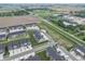 Wide aerial view showcasing a Gathering-friendly community, nearby green spaces and accessible highways at 640 Axford Bay Dr, Westfield, IN 46074
