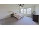 Spacious bedroom features a ceiling fan, large windows, and neutral-toned furnishings at 640 Axford Bay Dr, Westfield, IN 46074