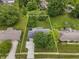 Aerial view of the property showcasing the house, yard, and landscaping at 11409 Haverstick Rd, Carmel, IN 46033