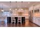 Modern kitchen featuring a large island, stainless steel appliances, and custom cabinetry at 13429 Boxelder Ct, Carmel, IN 46074