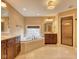 Luxurious bathroom with jacuzzi tub, walk-in shower, and dual sinks at 13429 Boxelder Ct, Carmel, IN 46074