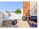 A well-maintained backyard with a concrete patio and a covered grill area, ideal for outdoor cooking and entertaining at 1510 Dominion Dr, Zionsville, IN 46077