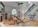 Bright living room features vaulted ceilings, hardwood floors, and a comfortable seating area at 1510 Dominion Dr, Zionsville, IN 46077