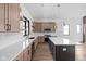 Modern kitchen featuring an island, custom cabinets, and sleek countertops at 1663 Fernley Dr, Westfield, IN 46074