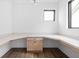 Built in office workspace with desk, drawers, and modern lighting at 1663 Fernley Dr, Westfield, IN 46074