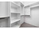 Walk-in closet with a combination of shelving and hanging storage at 1663 Fernley Dr, Westfield, IN 46074