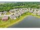 Aerial view of a neighborhood with a pond at 1893 Devonshire Ave, Avon, IN 46123