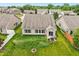 Aerial view of the backyard featuring a fire pit and grill at 1893 Devonshire Ave, Avon, IN 46123
