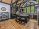 Modern kitchen with center island, stainless steel appliances, and hardwood floors at 2004 Layton Rd, Anderson, IN 46011
