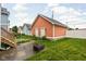 The backyard features a fire pit and detached garage at 2326 N Pennsylvania St # 6, Indianapolis, IN 46205