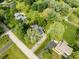 An aerial perspective showcasing a home with tree-lined lots in a residential neighborhood at 233 Saddlebrook Dr, Zionsville, IN 46077