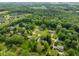 Aerial view shows the lush landscape with beautiful greenery and a quaint neighborhood at 233 Saddlebrook Dr, Zionsville, IN 46077