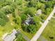 Aerial view of the property with large trees and lush green landscape at 233 Saddlebrook Dr, Zionsville, IN 46077
