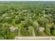 Aerial view of neighborhood featuring mature trees, lush green landscape, and well-kept homes at 233 Saddlebrook Dr, Zionsville, IN 46077