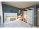 Well-lit bedroom with built in desk, and modern design at 2766 Del Prado Dr # 6, Indianapolis, IN 46227
