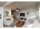 Comfortable living room area with a fireplace, ceiling fan, and relaxing decor at 2766 Del Prado Dr # 6, Indianapolis, IN 46227