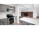 Bright and modern kitchen that overlooks the living room at 3148 Arbutus Dr, Indianapolis, IN 46224