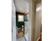 Modern bathroom showcases a glass-enclosed shower with white and marble tile at 3520 Lantern Ln, Columbus, IN 47203