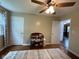 Bedroom with wood floors and a fan at 3520 Lantern Ln, Columbus, IN 47203