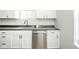 Well-lit kitchen showcases stainless steel dishwasher, modern cabinets, and sleek countertops at 5516 W Minnesota St, Indianapolis, IN 46241
