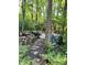 Secluded backyard featuring a cozy pergola and fire pit area, perfect for outdoor entertaining at 6519 Creekside Ln, Indianapolis, IN 46220