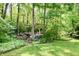 Secluded backyard featuring a cozy pergola and fire pit area, perfect for outdoor entertaining at 6519 Creekside Ln, Indianapolis, IN 46220