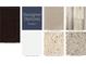 An array of design options: cabinets, tile, flooring, countertops, and carpet at 7063 Pate Hollow Dr, Brownsburg, IN 46112
