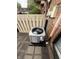 Exterior air conditioning unit on a stone-paved area at 7492 Country Brook Dr, Indianapolis, IN 46260