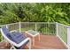 Relaxing back deck overlooking the yard with outdoor seating at 755 Ivy Ln, Carmel, IN 46032