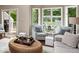 Cozy living room featuring neutral tones, plush seating, and scenic lake views, creating a relaxing retreat at 8133 Lower Bay Ln, Indianapolis, IN 46236