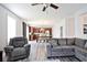 Open floor plan with living room and dining area featuring an expansive living space at 8176 Crumwell Dr, Avon, IN 46123