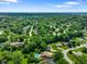 Expansive aerial view of a residential neighborhood with mature trees and well-maintained homes at 955 Wood Creek Pl, Greenwood, IN 46142