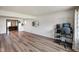 Spacious living area with hardwood floors and a neutral color palette, perfect for modern living at 955 Wood Creek Pl, Greenwood, IN 46142