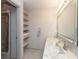 Bright bathroom with marble countertop, vanity, and shower at 1120 Mill Run Overlook, Noblesville, IN 46062