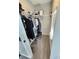 Walk-in closet with metal wire shelves and a small window for natural light at 15873 Hush Hickory Bnd, Westfield, IN 46074