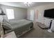Inviting bedroom with a comfortable bed, soft lighting, and serene ambiance at 1981 Turning Leaf Dr, Franklin, IN 46131