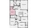 Second floor plan showing bedrooms, baths, laundry and office at 2040 White Oak Dr, Shelbyville, IN 46176