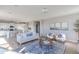 Open living space combining kitchen and living area with cozy furniture and stylish decor at 2040 White Oak Dr, Shelbyville, IN 46176