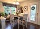 Light-filled dining room showcasing modern decor, cozy seating, and natural light at 2303 Eagle Brook Dr, Shelbyville, IN 46176