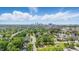 Beautiful aerial view showcasing the neighborhood's tree-lined streets and distant city skyline at 2831 N Talbott St, Indianapolis, IN 46205