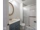 Well-maintained bathroom featuring a shower, vanity, and modern fixtures at 3303 Wedgewood Dr, Indianapolis, IN 46227
