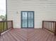 Exterior view from wooden deck showcasing backyard at 3734 Lacebark Dr, Indianapolis, IN 46235