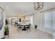 Open concept living area with kitchen island, dining area, and inviting living space featuring modern décor at 4163 Ironclad Dr, Bargersville, IN 46106