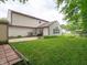 Large backyard and patio, perfect for outdoor entertaining at 4382 Castlebay Way, Indianapolis, IN 46254