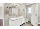 Bathroom with dual sinks, a white vanity, and lots of room at 572 Quail Ridge Dr, Westfield, IN 46074